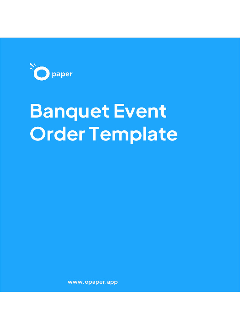 Contoh Template Banquet Event Order | PDF