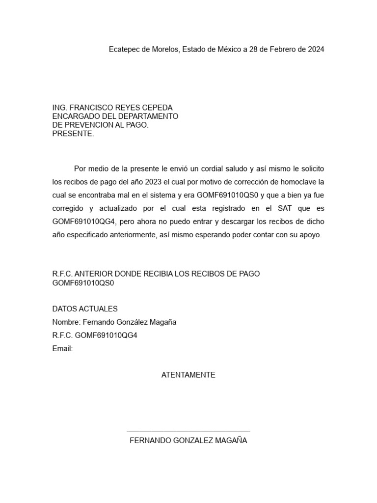 Escritro para Recibos de Pago | PDF | Finanzas y dinero