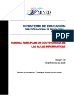 Plan de Contingencias Aulas (Ministerio Educacion