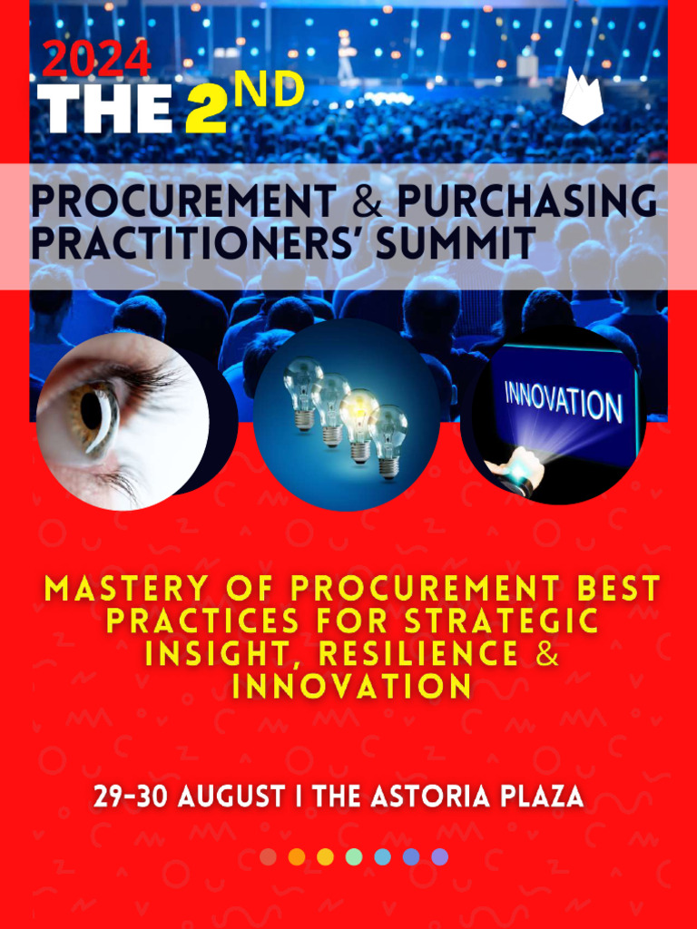 Procurement Excellence Summit 2nd Edition | PDF | Procurement | Supply ...