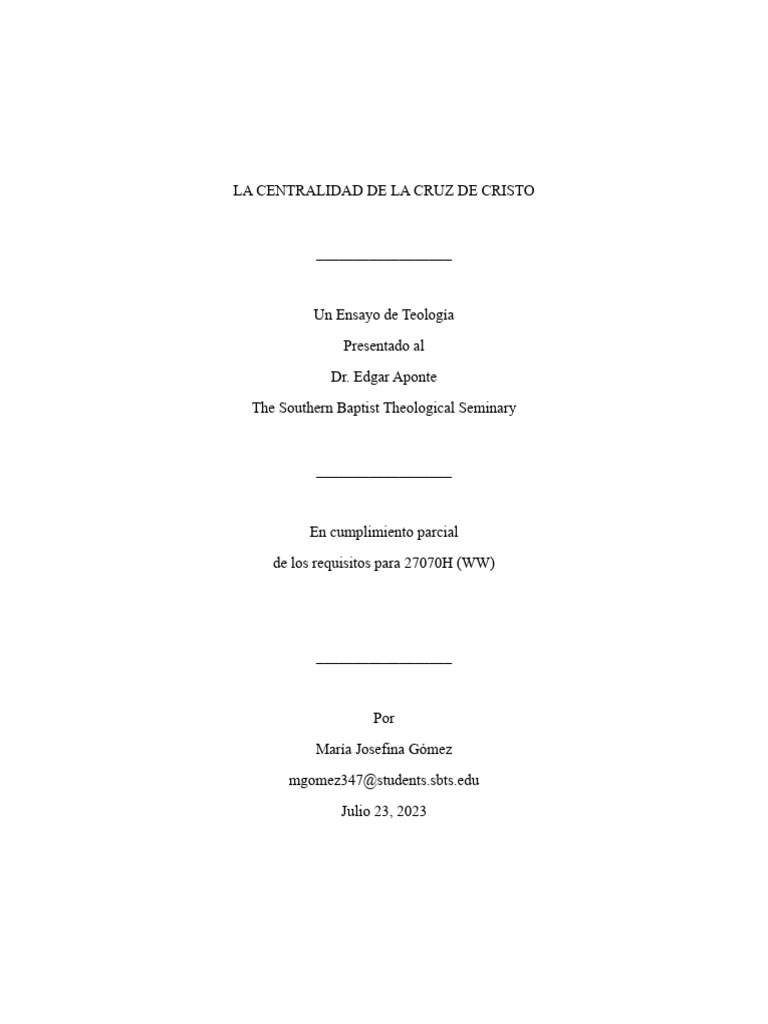 La centralidad De la Cruz de