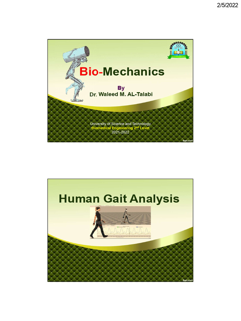 Human Gait Analysis Overview | PDF | Force | Foot
