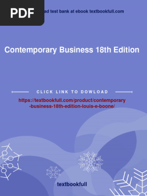 PDF Contemporary Business 18th Edition Louis E. Boone