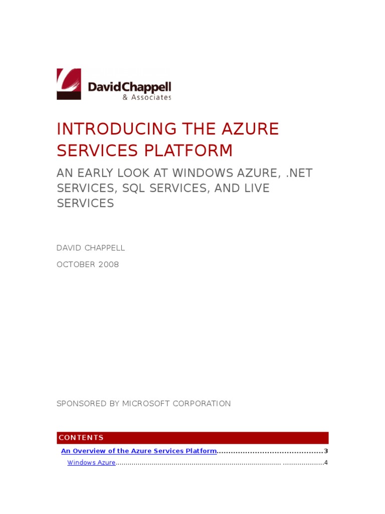 Azure Services Platform | PDF