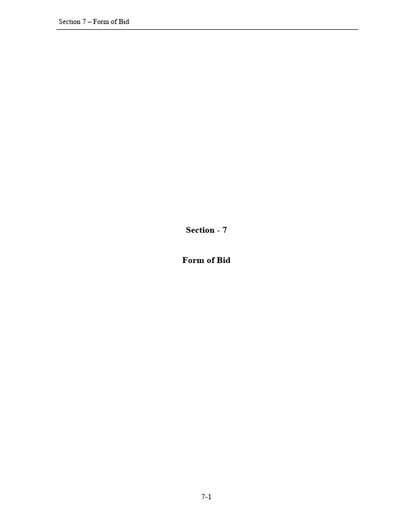 Section 7 - Form of Bid-L | PDF | Justice | Crime & Violence