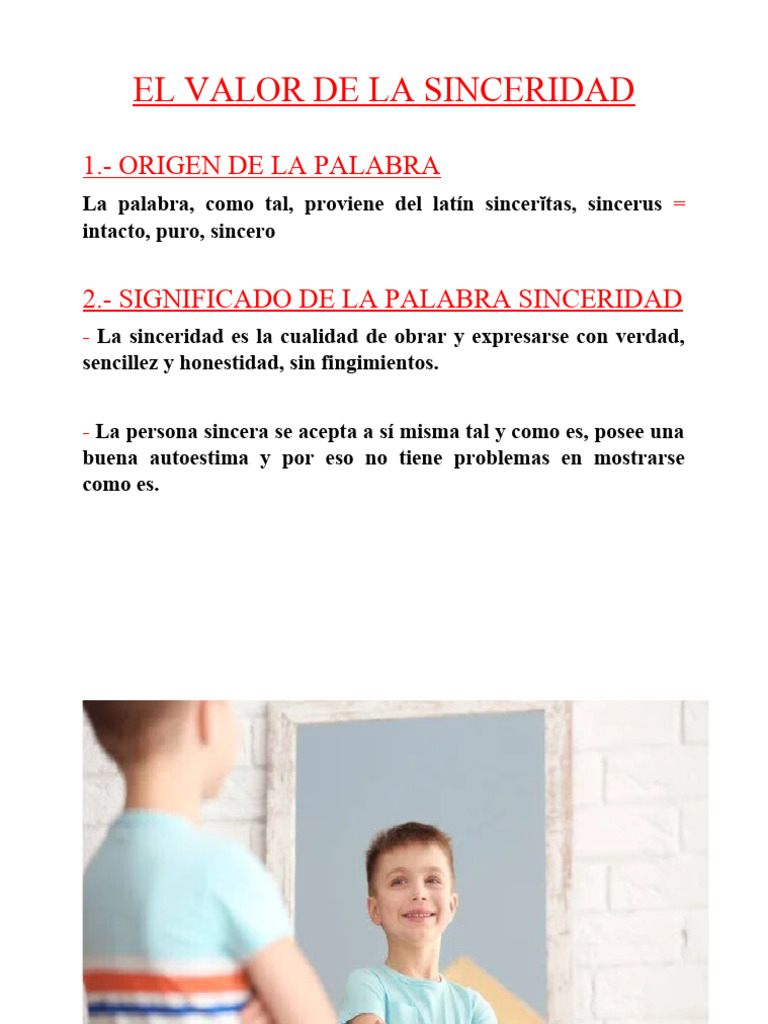 Dibujos Del Valor de La Sinceridad | PDF