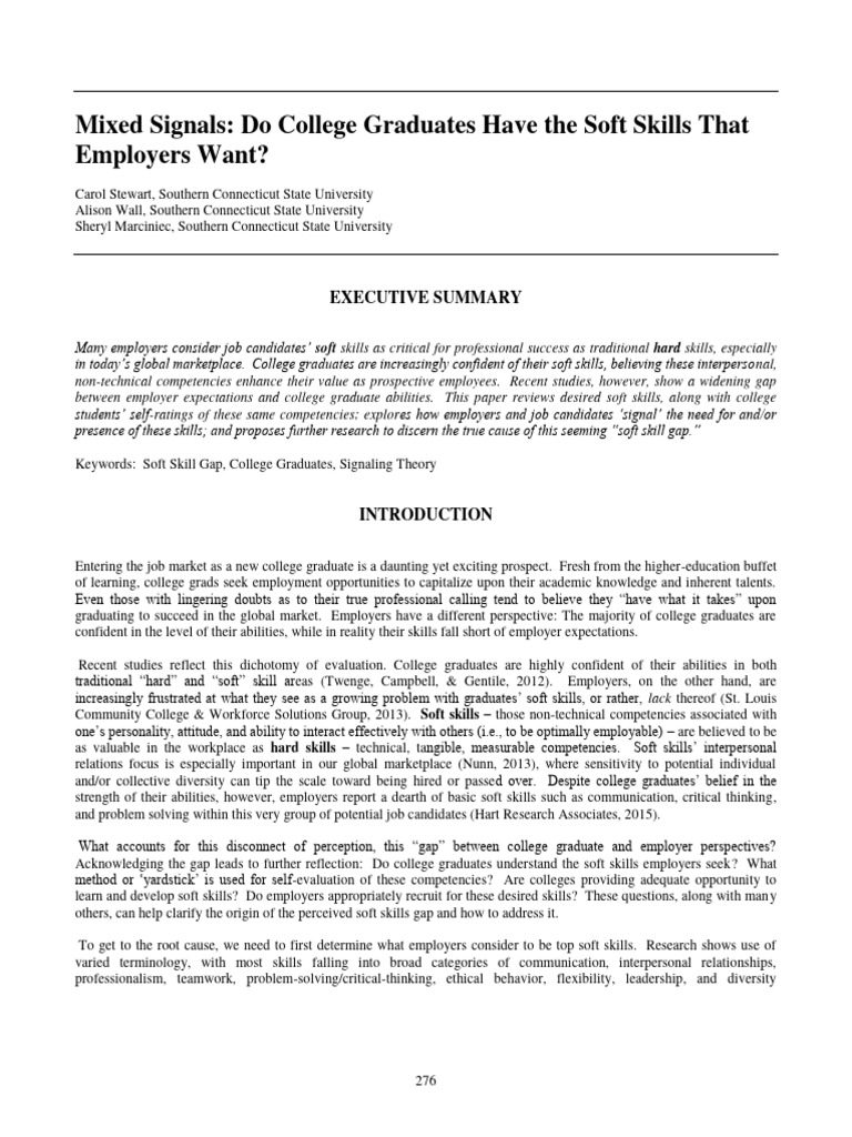 Stewart Wall Marciniec 2016 | PDF | Employment | Skill