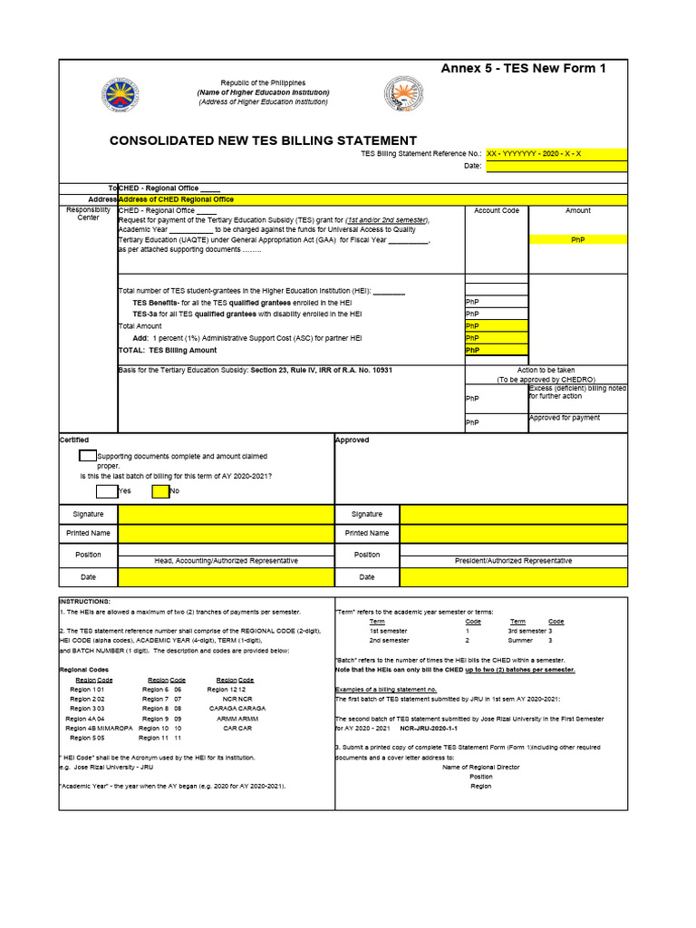 Annex-5-TES-New-Form-1-2 | PDF