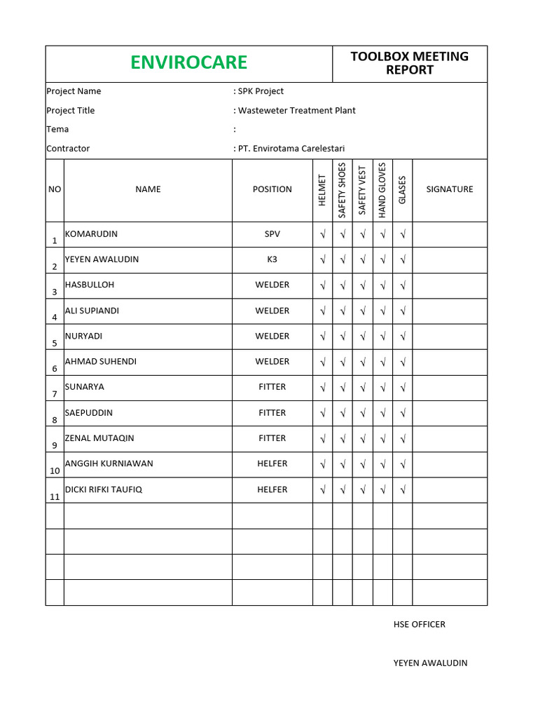 Wastewater Treatment Plant Safety Report | PDF