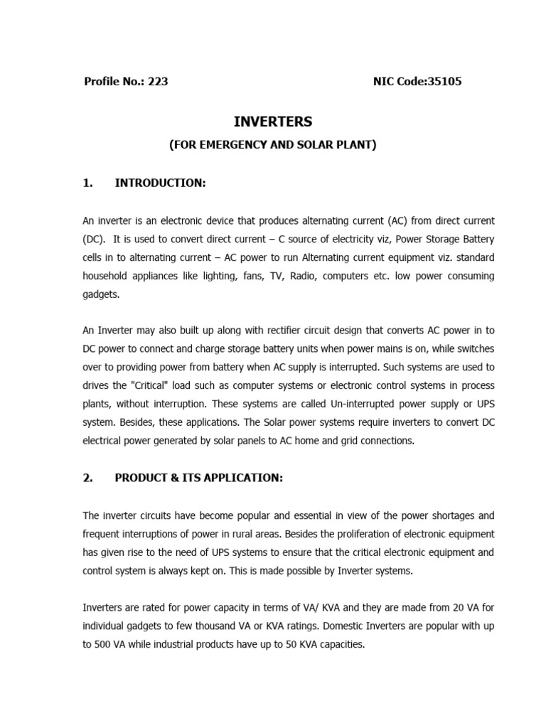 Inverter pdf direct current power inverter
