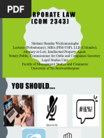 L1 Introduction To Corporate Law 2021