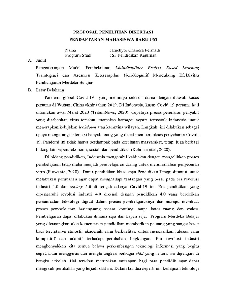 Proposal MHS 222 | PDF