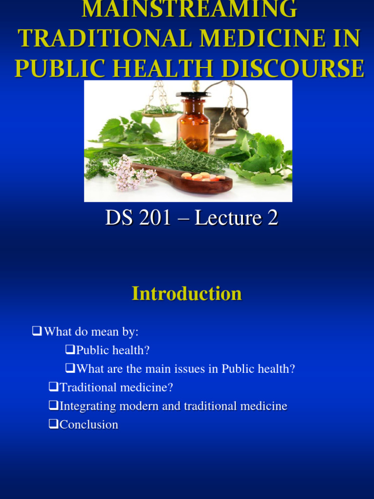 Integrating Traditional Medicine in Public Health | PDF | Alternative ...