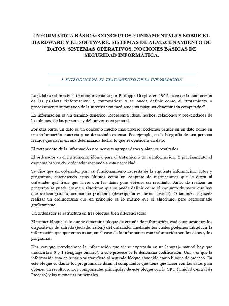Informatica Basica | PDF | Impresora (Computación) | Cifrado