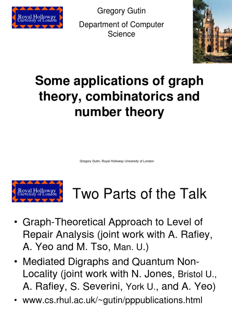 Some Applications of Graph Theory, Combinatorics and Number Theory ...