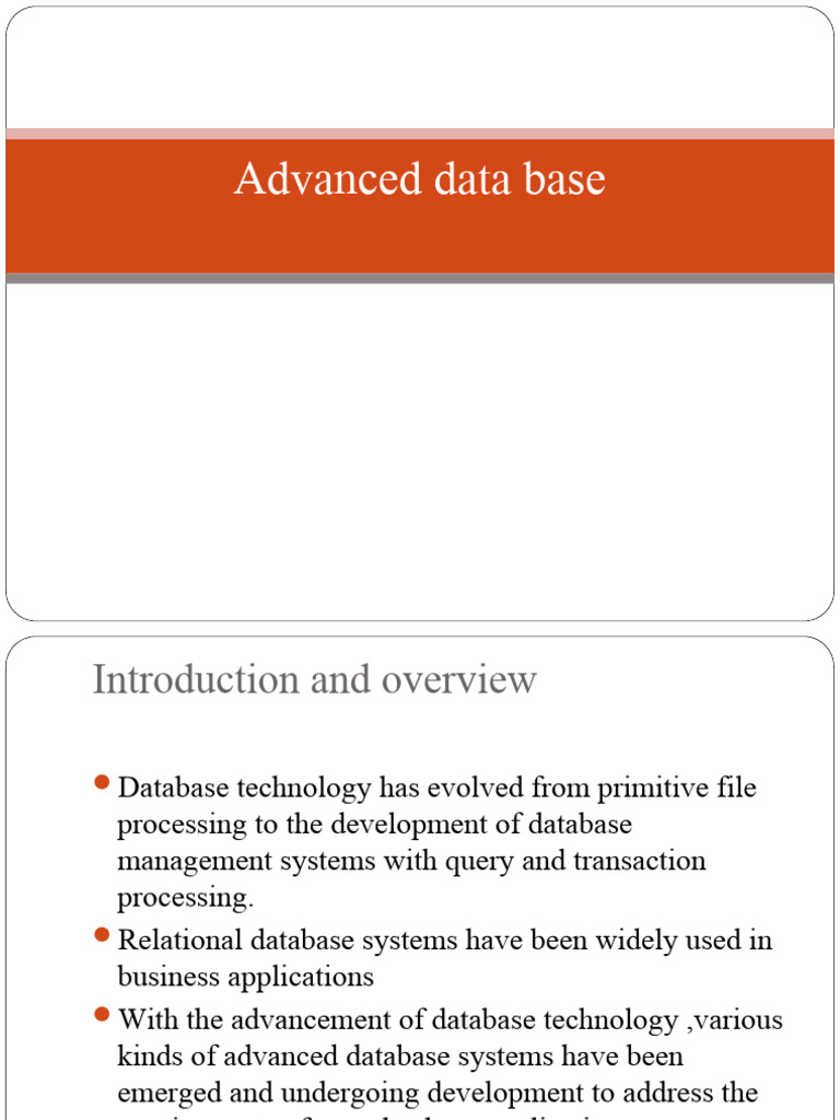 Ch-1 Introduction and Overview | PDF | Databases | Object (Computer ...