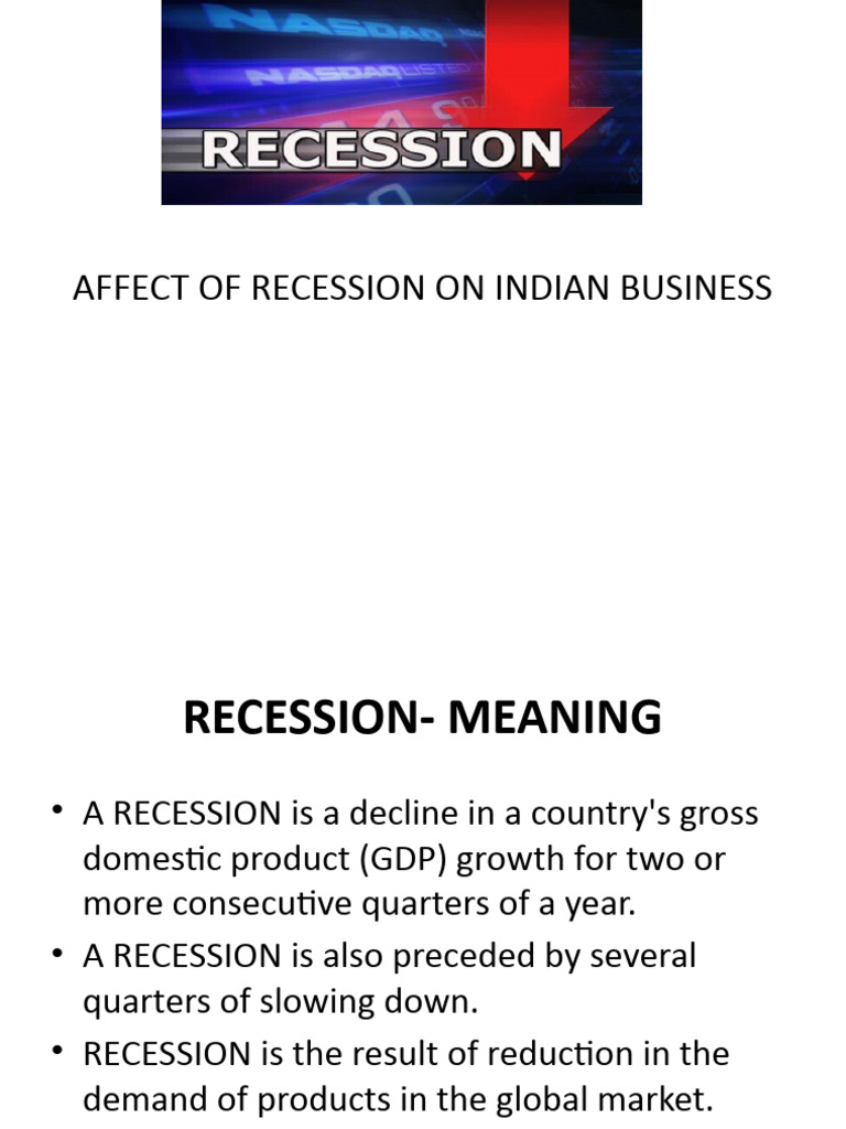 Effectofrecessionppt 120102152522 Phpapp01 | PDF | Recession | National ...
