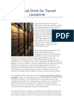 Avocat Droit Du Travail Lausanne