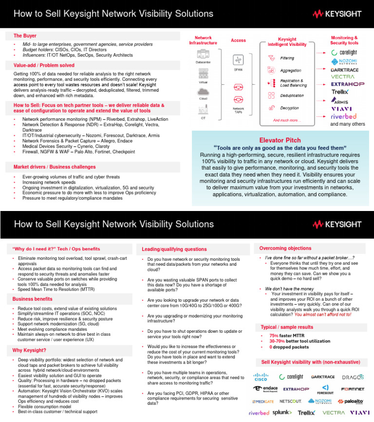 How To Sell Keysight Battlecard | PDF | Computer Security | Security