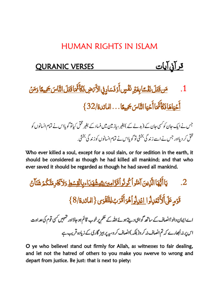 Chapter 3 Human Rights in Islam.. | PDF | Muhammad | Human Rights
