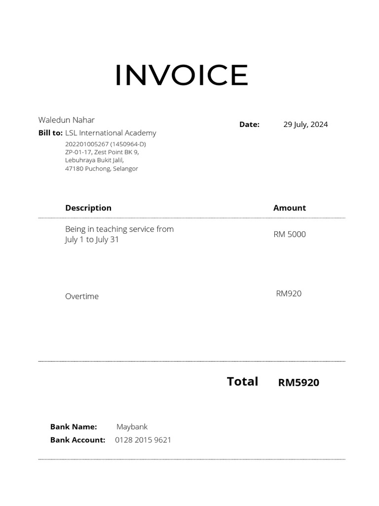 Invoice July | PDF