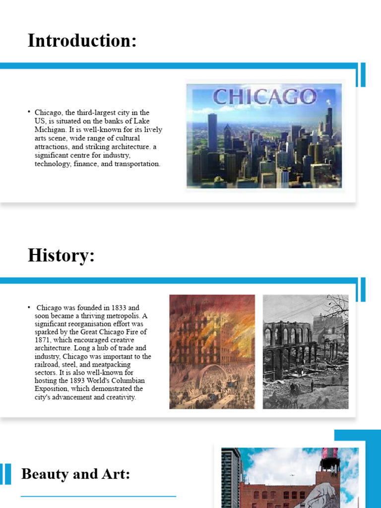 Explore Chicago: Culture, Landmarks & Art | PDF | Chicago | The Arts