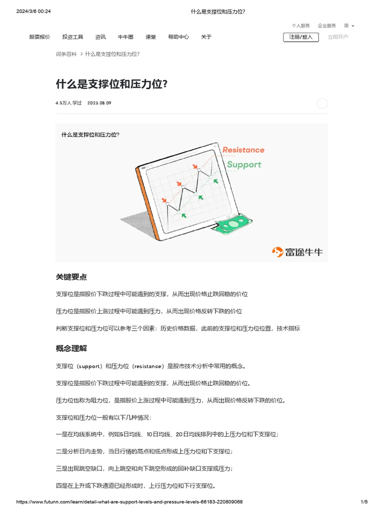什么是支撑位和压力位？ | PDF
