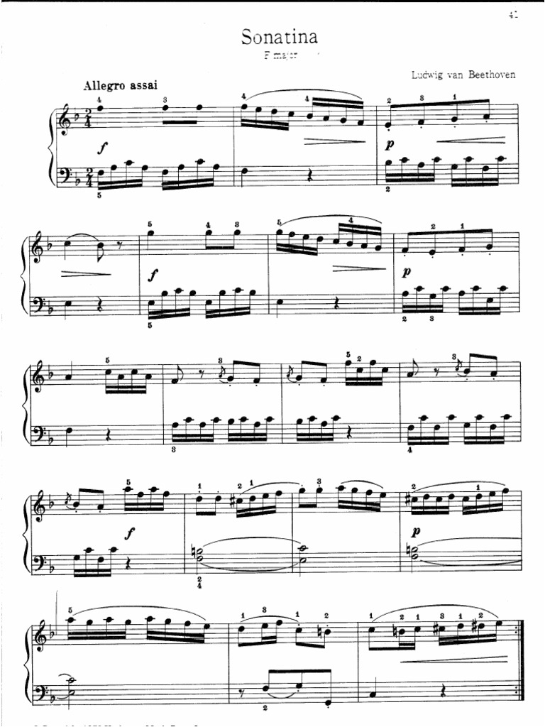 Beethoven Sonatina in Fa Maggiore PDF