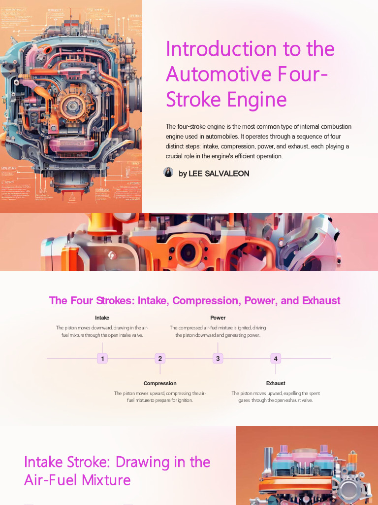 Introduction To The Automotive Four Stroke Engine | PDF | Internal ...