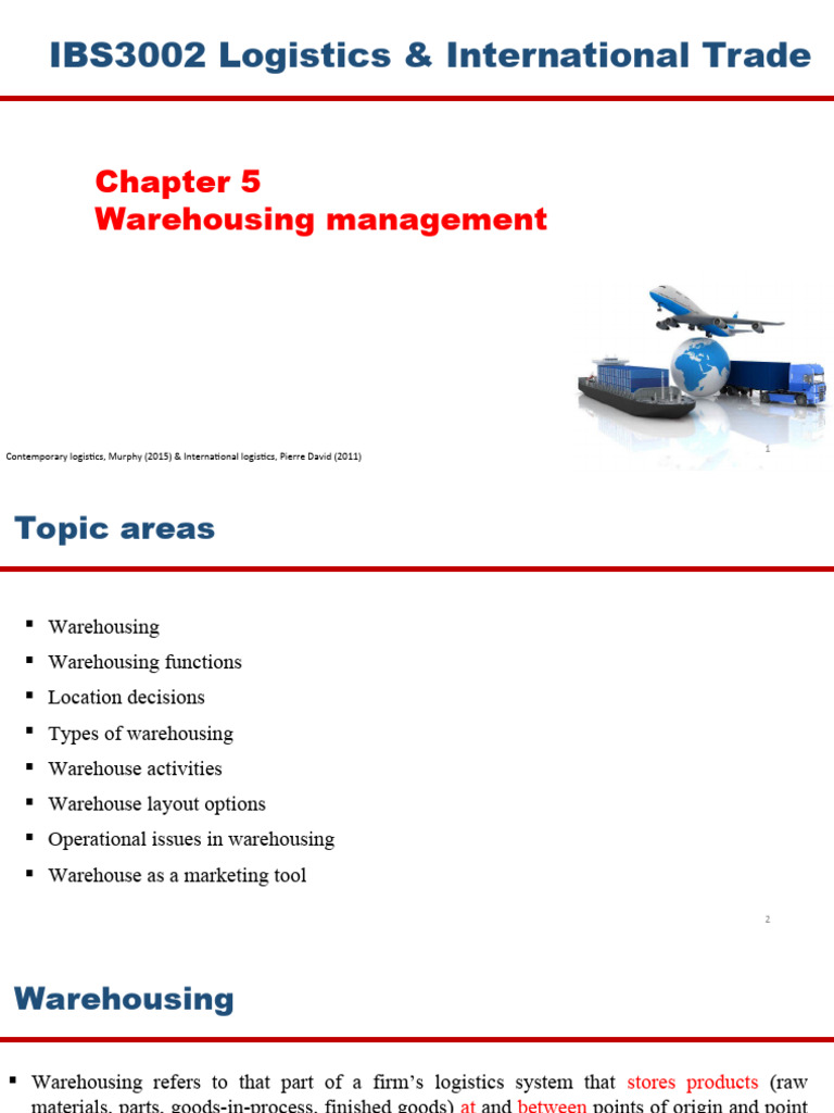 Warehousing Management in Logistics | PDF | Warehouse | Logistics