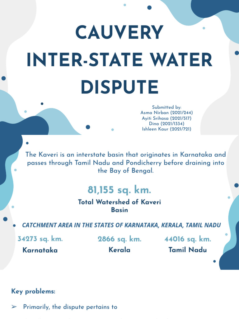 Cauvery Water Dispute Overview | PDF | Water | Hydrology