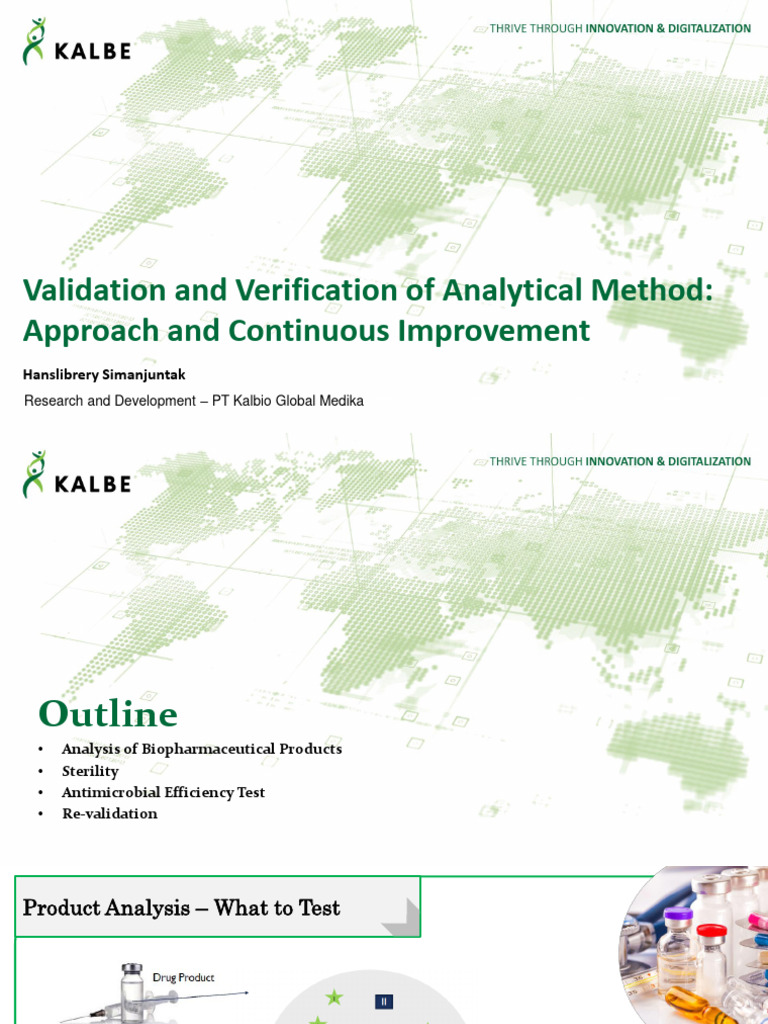 Validation and verification of analytical method pdf sterilization