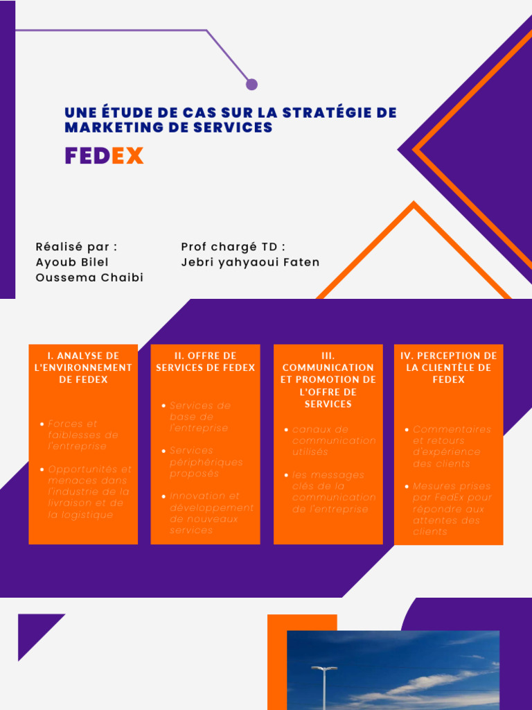Stratégie marketing de FedEx en Tunisie | PDF | la communication | FedEx