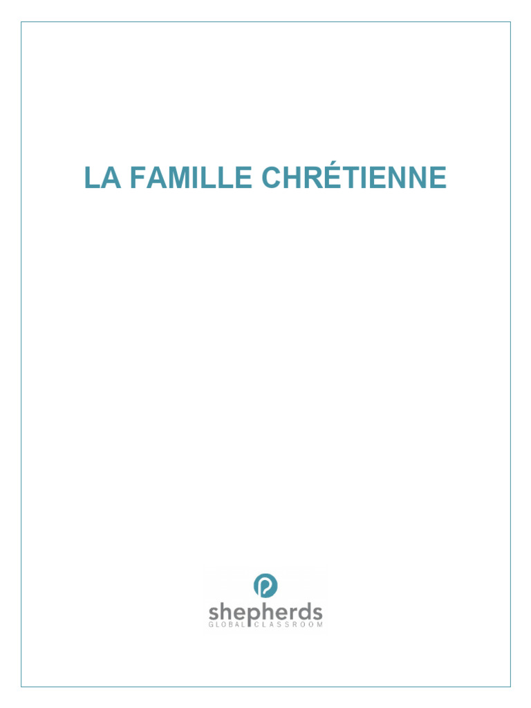 Les Fondements de la Famille Chrétienne | PDF | Abraham | Dieu