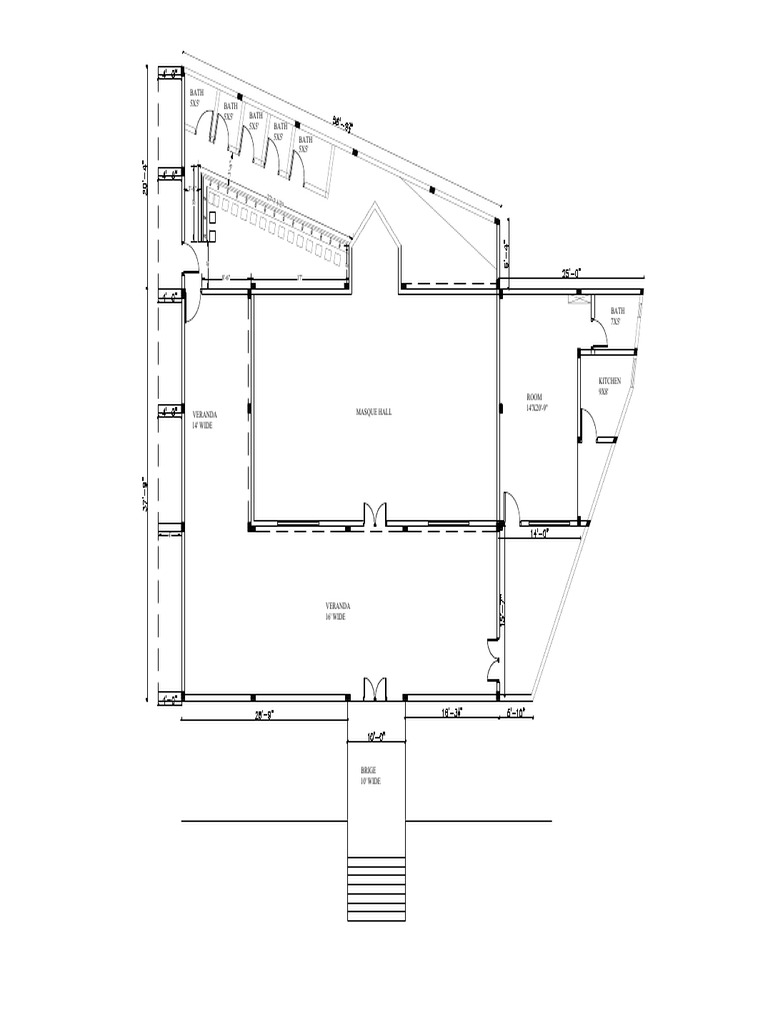 Masjid Layout and Dimensions | PDF