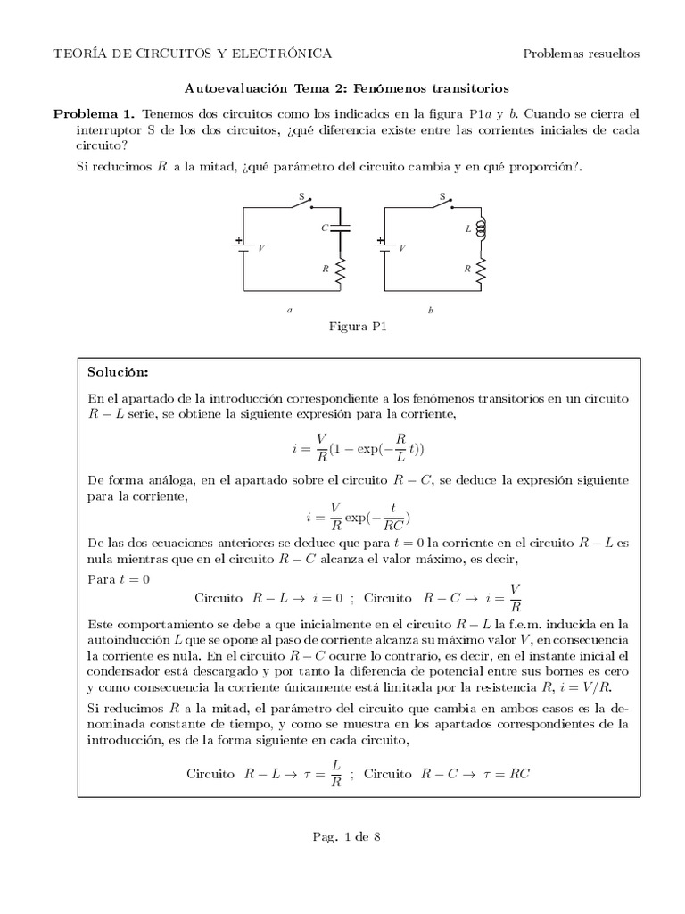 UNED TCEL - AutoevaluacionT2 - Soluciones | PDF | Red eléctrica ...