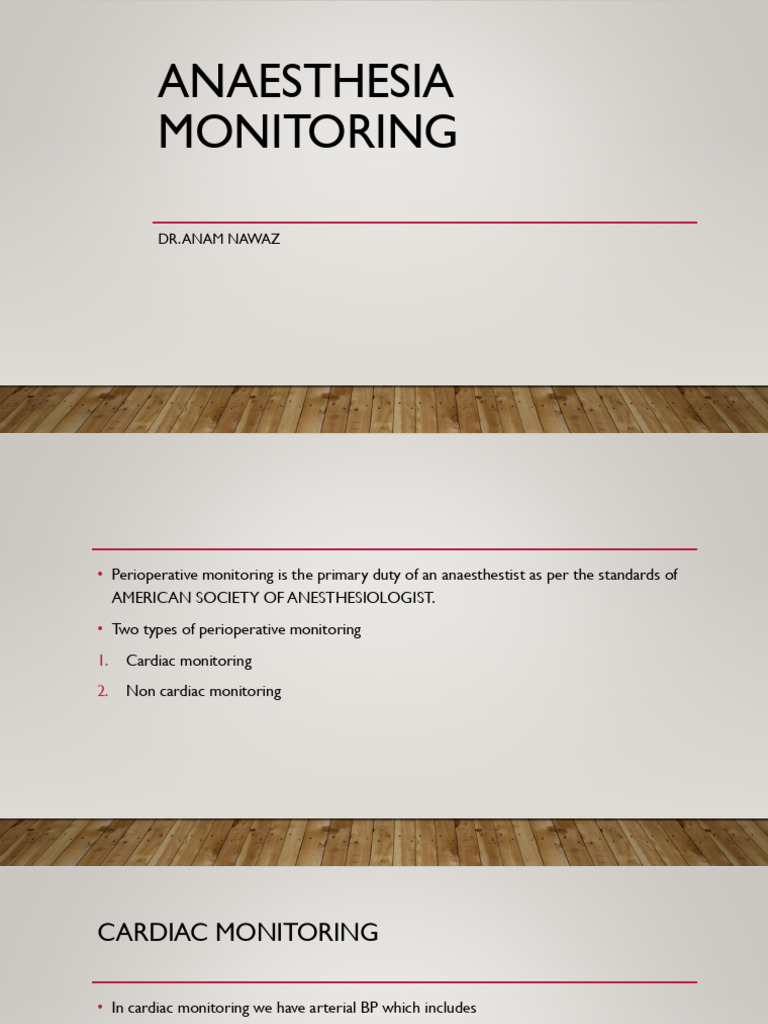 Anesthesia Monitoring Pdf Blood Pressure Vein