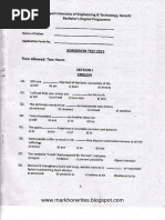 Karachi University Entry Test Past Papers | PDF