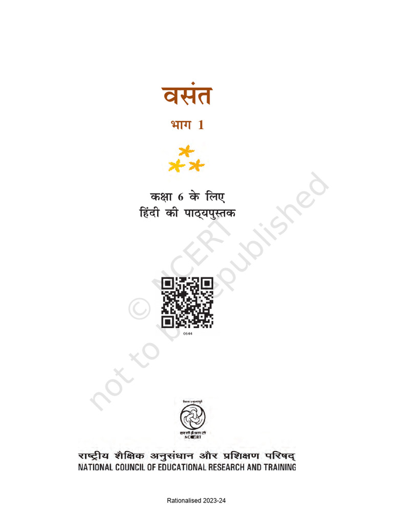 Class 06 Hindi Vasanth Bhag | PDF