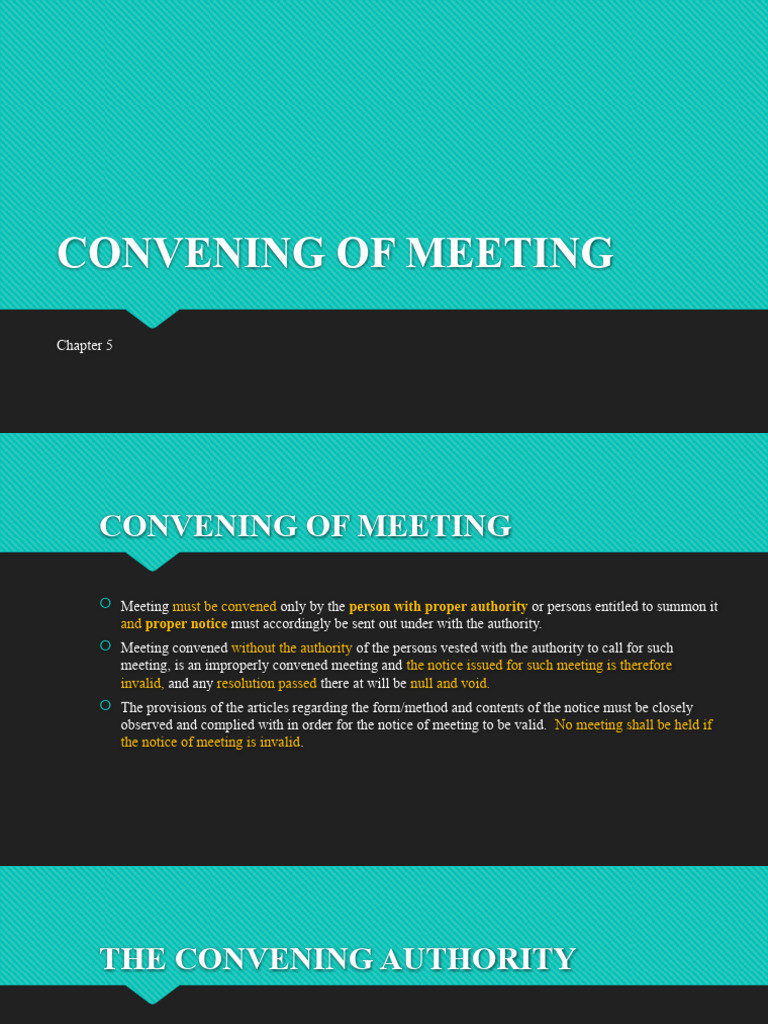 C5-Convening A Meeting | PDF | Failure | Justice