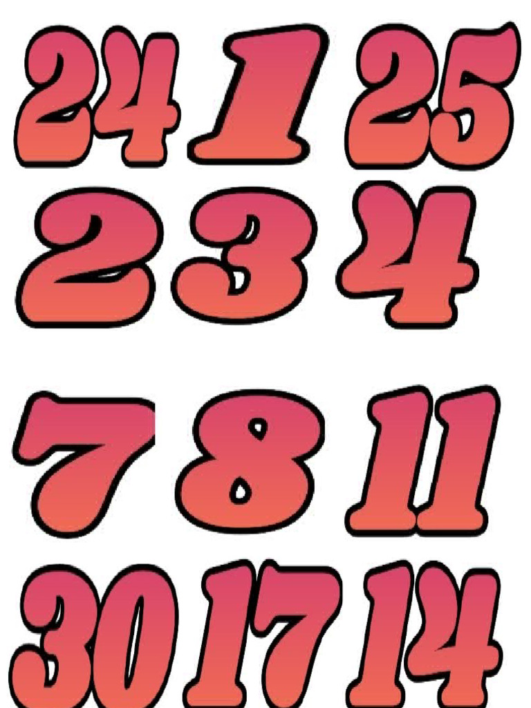 Colorful Small Number | PDF