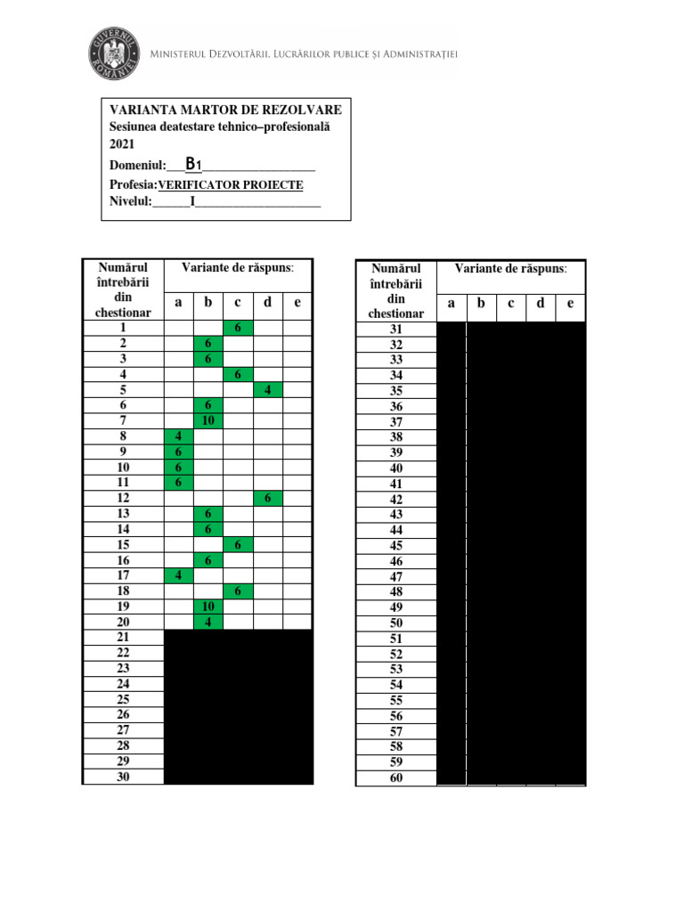 Raspuns B I | PDF
