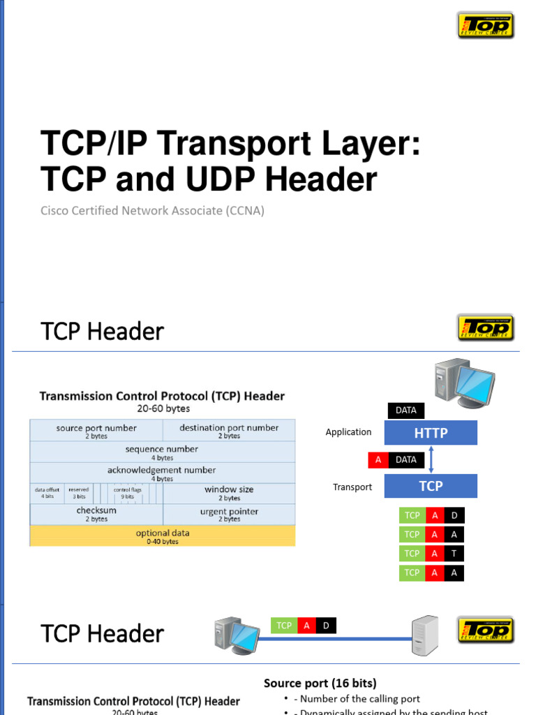 08 TCP Udp Header Part1 | PDF | Transmission Control Protocol | Port ...