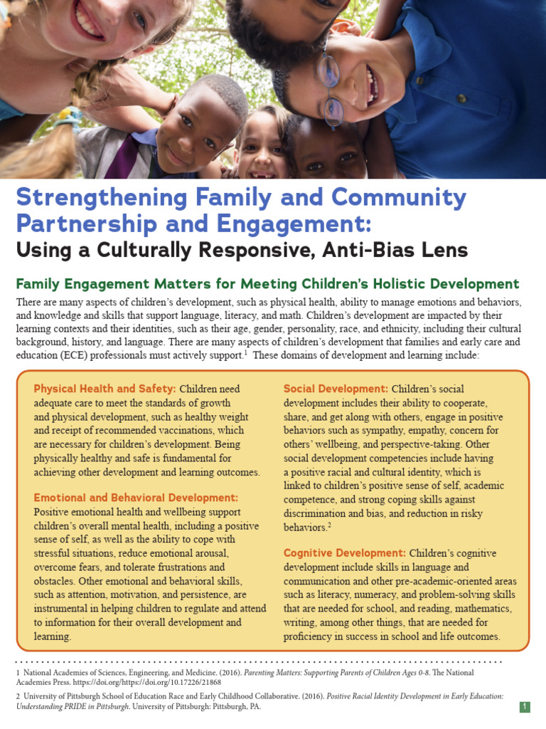 Strengthening Family and Community Partnership and Engagement | PDF ...