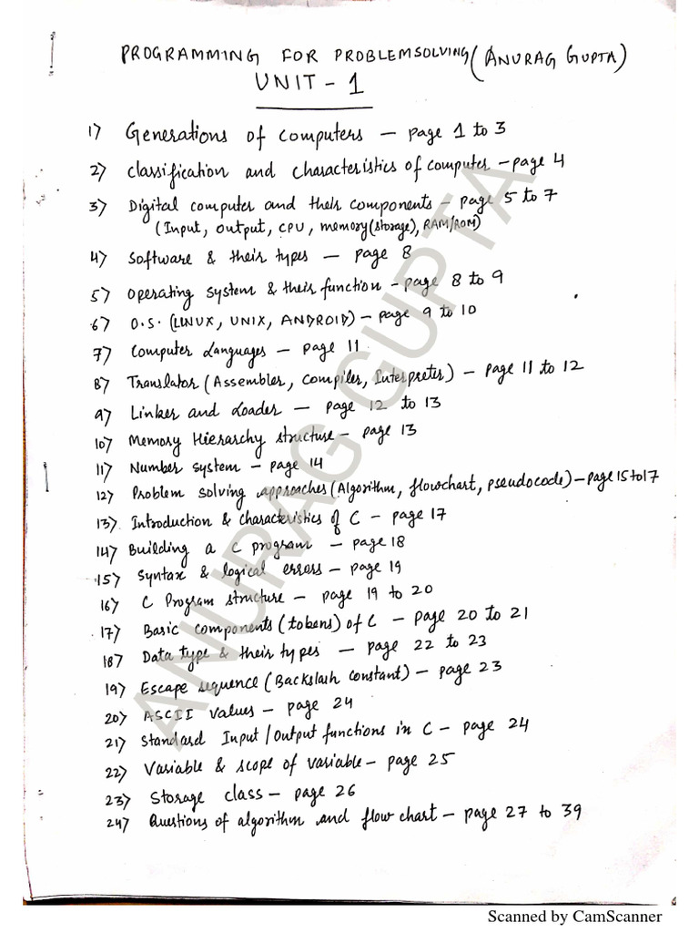 PPS Notes Unit 1 1st Year | PDF