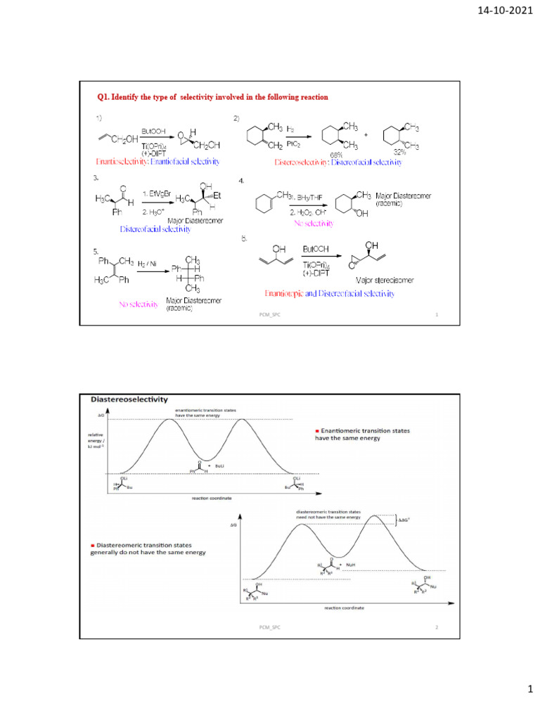 Asymmetric Synthesis and Enantiomeric Excess | PDF | Chemistry ...