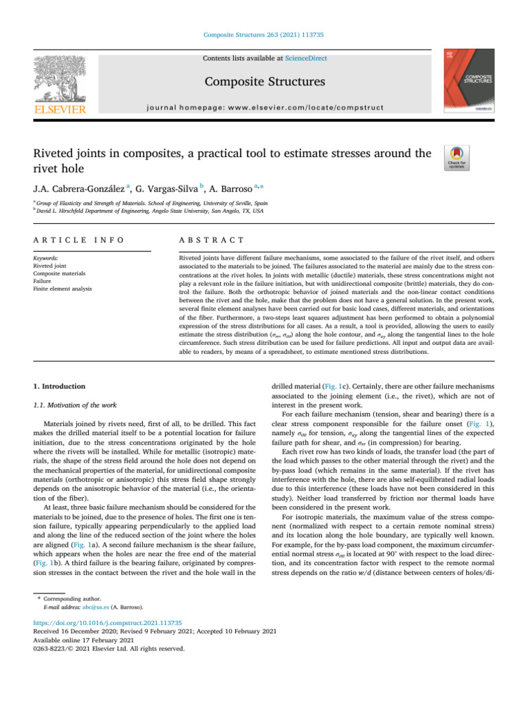 10 1016@j Compstruct 2021 113735 | PDF | Stress (Mechanics) | Composite ...