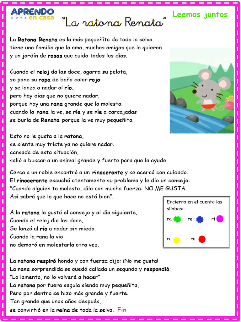 Cuento de la Ratona Renata | PDF