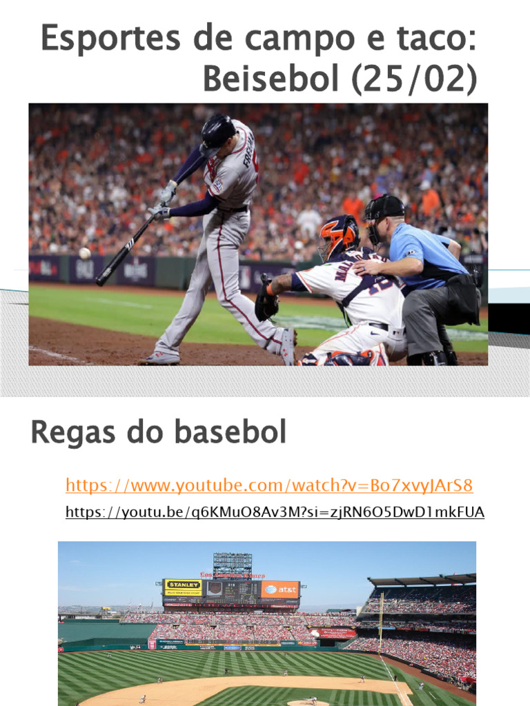 Esportes de Campo e Taco Beisebol | PDF | Esportes | Esportes coletivos