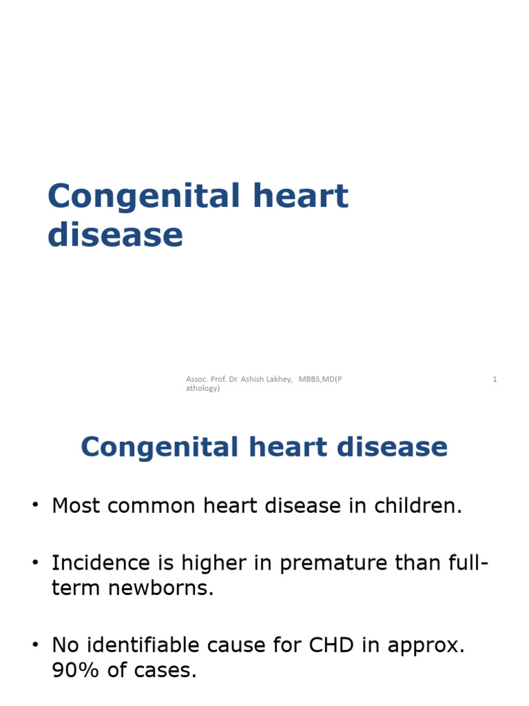 Overview of Congenital Heart Disease | PDF | Congenital Heart Defect ...